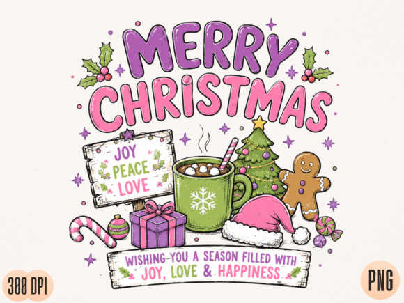 Download Merry Christmas Cocoa PNG Design, Ginger - Premium Bundle