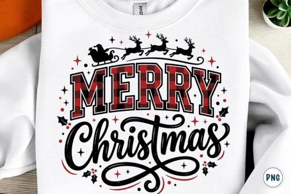 Download Merry Christmas Buffalo Plaid PNG - Premium Resources